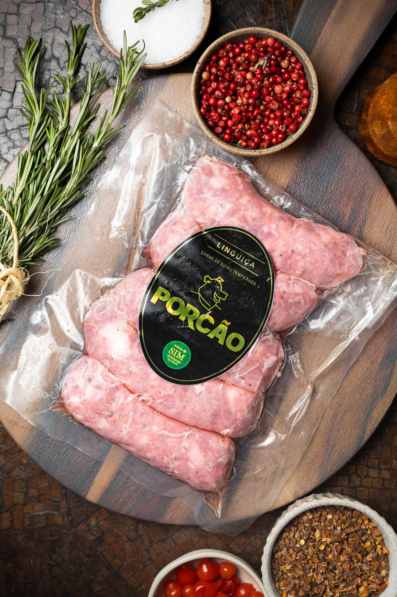B2B - Linguiça Suína Temperada Porcão 1 kg - Caixa com 15