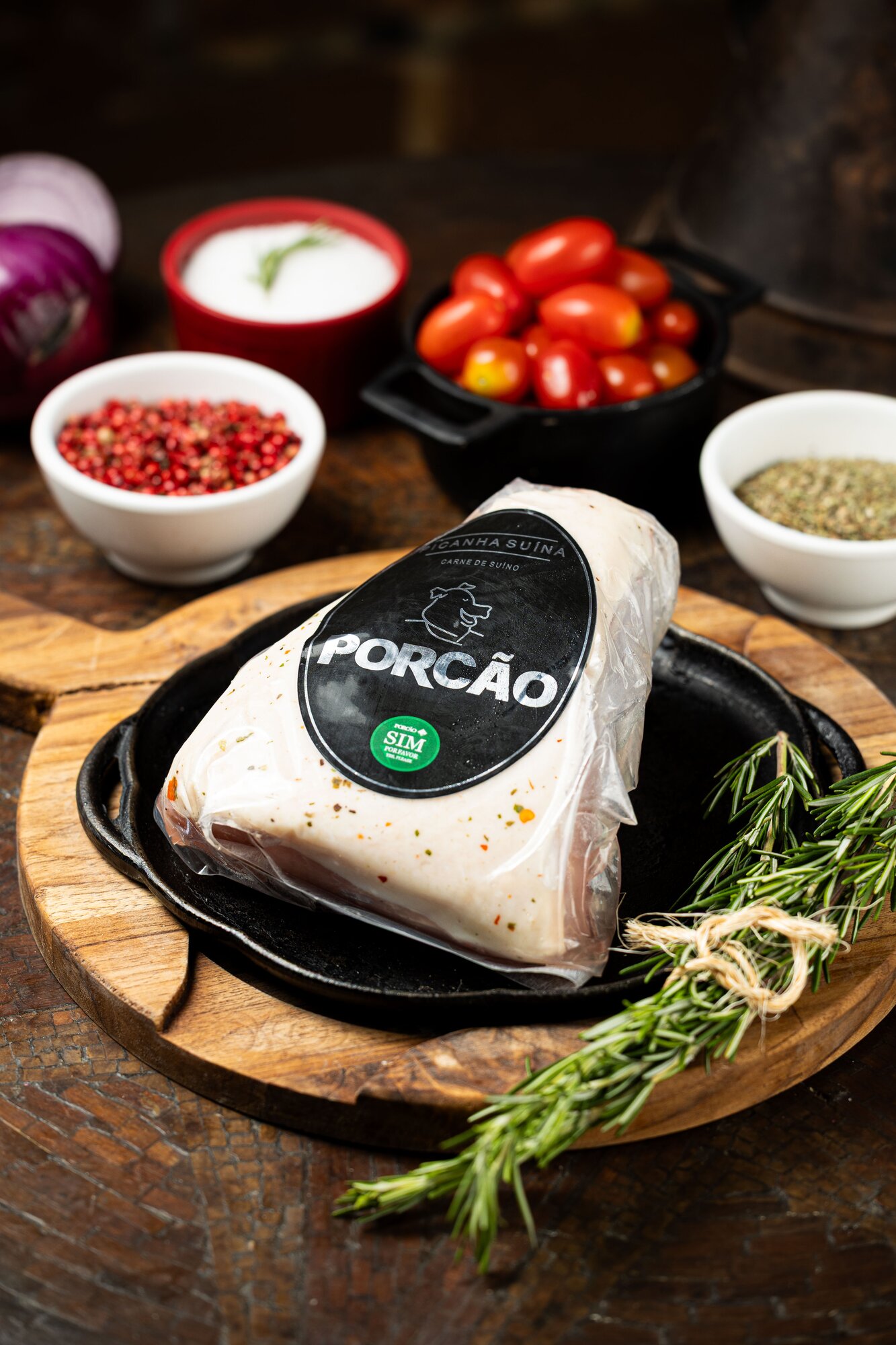 B2B - Picanha Suína Porcão (temperada) 1 kg - Caixa com 15 - Imagem 3