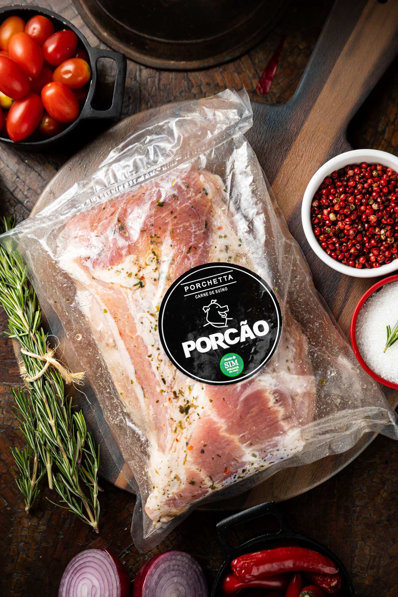 B2B - Porchetta Porcão (temperada) 1 kg - Caixa com 15